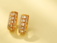 Omevia Polki And Diamond Hoops
