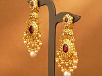 Dharvi Polki Long Earrings