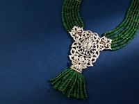 Urvii Polki And Diamond Bead Pendant