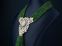 Urvii Polki And Diamond Bead Pendant