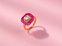 Deepika Polki And Diamond Ring