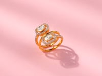 Devika Polki And Diamond Ring