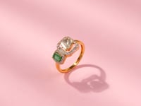 Priyanka Polki And Diamond Ring