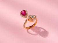 Usha Polki And Diamond Ring