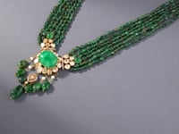 Karuna Polki And Diamond Bead Pendant