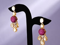 Jiya Polki And Diamond Long Earrings