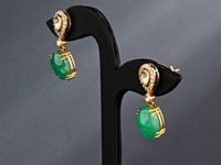 Divya Polki And Diamond Long Earrings
