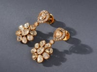 Diya Polki And Diamond Long Earrings