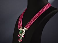 Arohi Polki And Diamond Bead Pendant