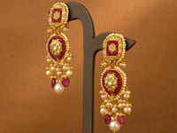 Rashi Polki Long Earrings
