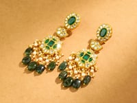 Alvina Polki Long Earrings