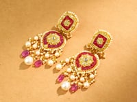 Rashi Polki Long Earrings