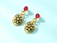 Fiorra Polki Long Earrings