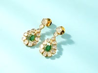 Sonali Polki And Diamond Long Earrings