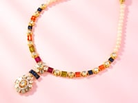 Tanvi Polki And Diamond Necklace
