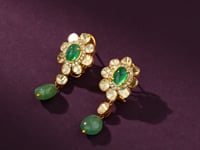 Prerna Polki And Diamond Long Earrings
