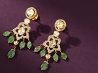 Clea Polki And Diamond Long Earrings