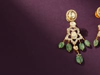 Clea Polki And Diamond Long Earrings