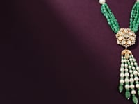 Zinal Polki And Diamond Bead Pendant