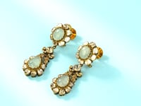 Lina Polki And Diamond Long Earrings
