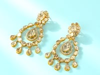 Kalini Polki And Diamond Long Earrings
