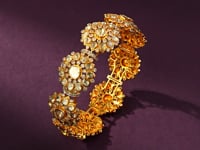 Naina Polki And Diamond Bangle