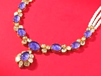 Nakshi Polki And Diamond Necklace