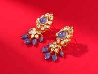Kelolina  Polki And Diamond Long Earrings