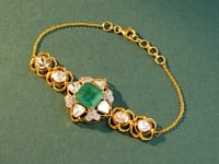 Davya Polki And Diamond Loose Bracelet