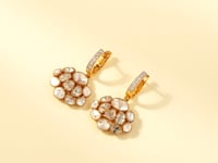 Mehr Polki And Diamond Hoops