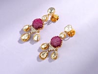Jiya Polki And Diamond Long Earrings