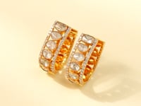 Omevia Polki And Diamond Hoops
