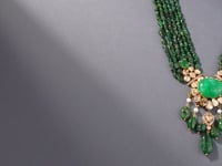 Karuna Polki And Diamond Bead Pendant