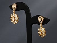 Diya Polki And Diamond Long Earrings