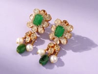 Risha Polki And Diamond Long Earrings