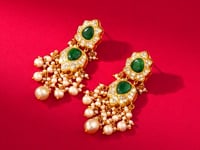 Swara Polki Long Earrings