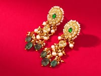 Vanshi Polki Long Earrings
