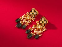 Divina Polki Long Earrings