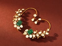 Gia Polki And Diamond Long Earrings