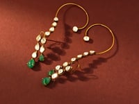 Eden Polki And Diamond Long Earrings