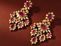 Ritvi Polki And Diamond Long Earrings