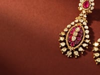 Zynaria Polki And Diamond Long Earrings