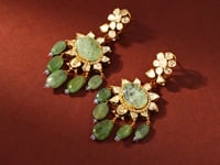 Bhaumi Polki And Diamond Long Earrings