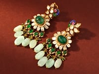 Riya Polki And Diamond Long Earrings