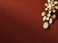 Scottie Polki And Diamond Long Earrings