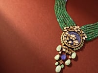 Fellah Polki And Diamond Bead Pendant