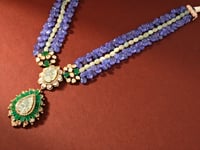 Ester Polki And Diamond Bead Pendent