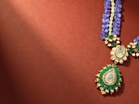 Ester Polki And Diamond Bead Pendent