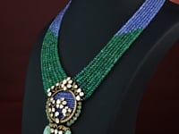 Fellah Polki And Diamond Bead Pendant