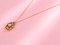 Tisha Polki And Diamond Pendant